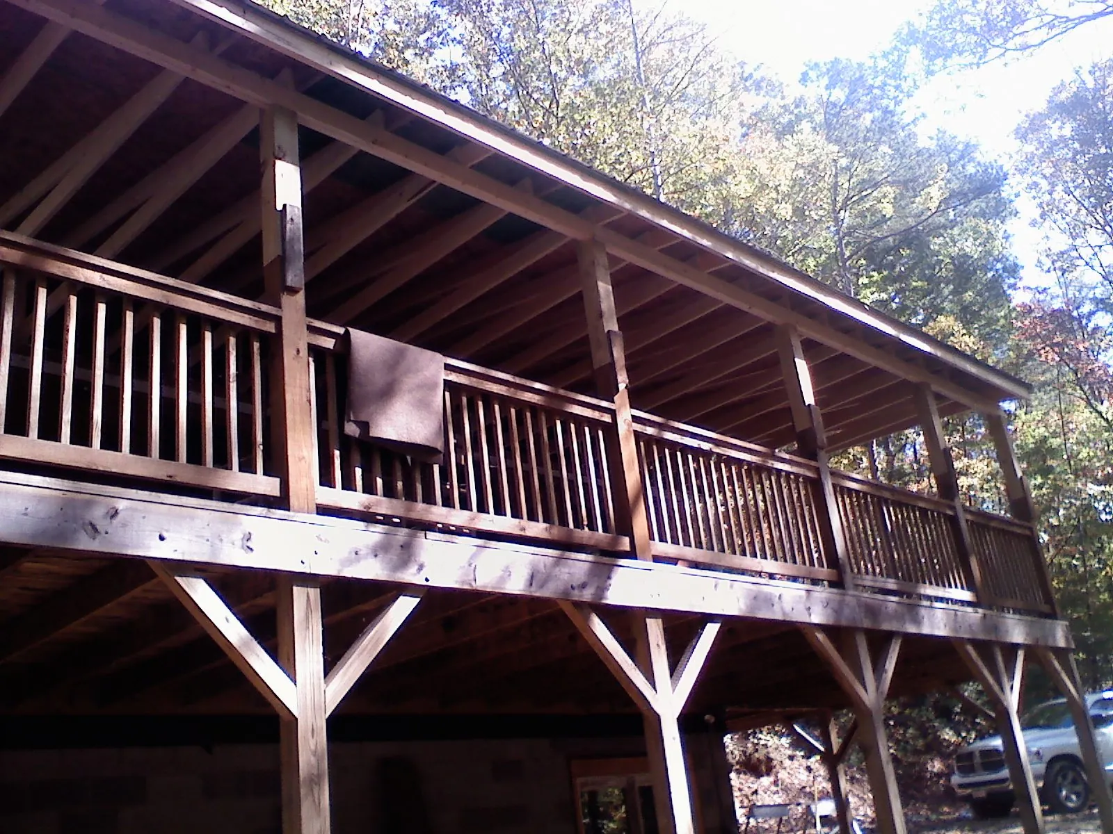 Timber framing under a new elevated porch and deck — Roof Leak Repair in Bay Minette by Roofing Brothers